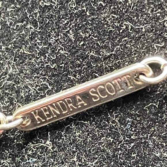 Kendra Scott Pyrite Druzy Silver Finished Pendant Necklace - Picture 3 of 3